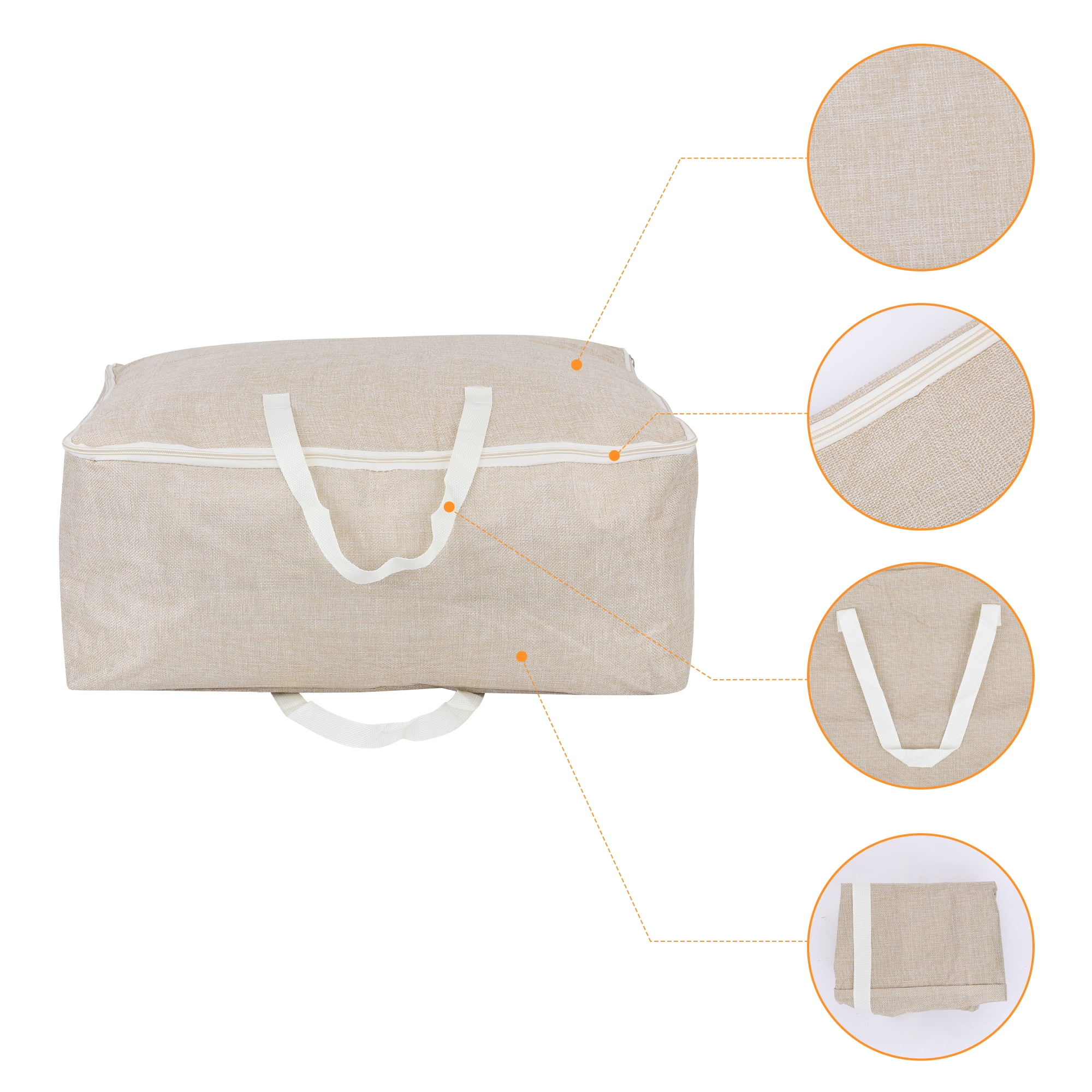 Unique Bargains 1 Pack Clothes Storage Bags Moving Bags Kakhi 23*11*18in
