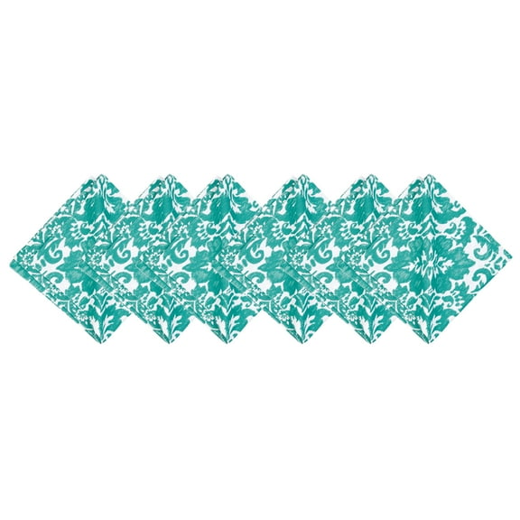 Madison Aqua Cotton Reversible Napkin, Set of 6