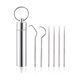 thumbnail image 1 of Vogacara Office Hotel Adults Portable Stainless Steel Pick Mouthcare Travel Tooth Pinicing Tool Toothpicks Cleaning Camping Personal cuidado de los oídos 6 piezas/juego Vogacara BFH000179-06, 1 of 3