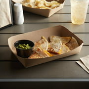 8 5/8" x 5 1/2" x 2" Kraft Carry Lunch Tray - 125/Pack