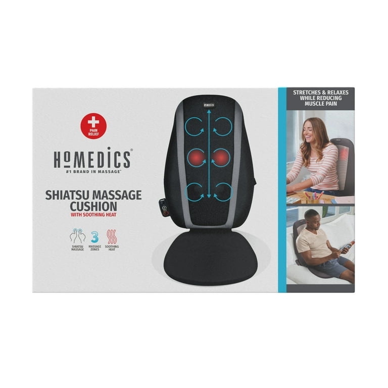 HOMEDICS Kneading and Vibration Cushion with Heat Plug In Shiatsu Massager  in the Stretching & Recovery department at