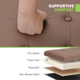 thumbnail image 4 of Magshion Storage Ottoman with Padded Seat, Modern PU Leather Footrest, Round Seat stool for Living Room Bedroom , Brown, 4 of 8