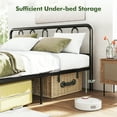 thumbnail image 6 of Gymax King Size Metal Bed Frame Headboard Footboard Platform Mattress Foundation, 6 of 10