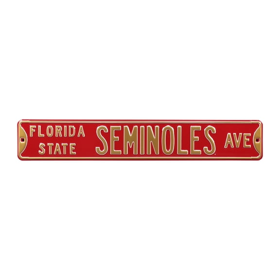 Garnet Florida State Seminoles 6" x 36" College Ave Street Sign