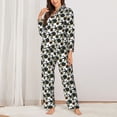 thumbnail image 2 of Hirioo Sea ​​Urchin for Women's Pajama Sets 2 Piece Pjs Women's Long-Sleeved Pajama Set Button Down Sleepwear,S-XXL-Medium, 2 of 7
