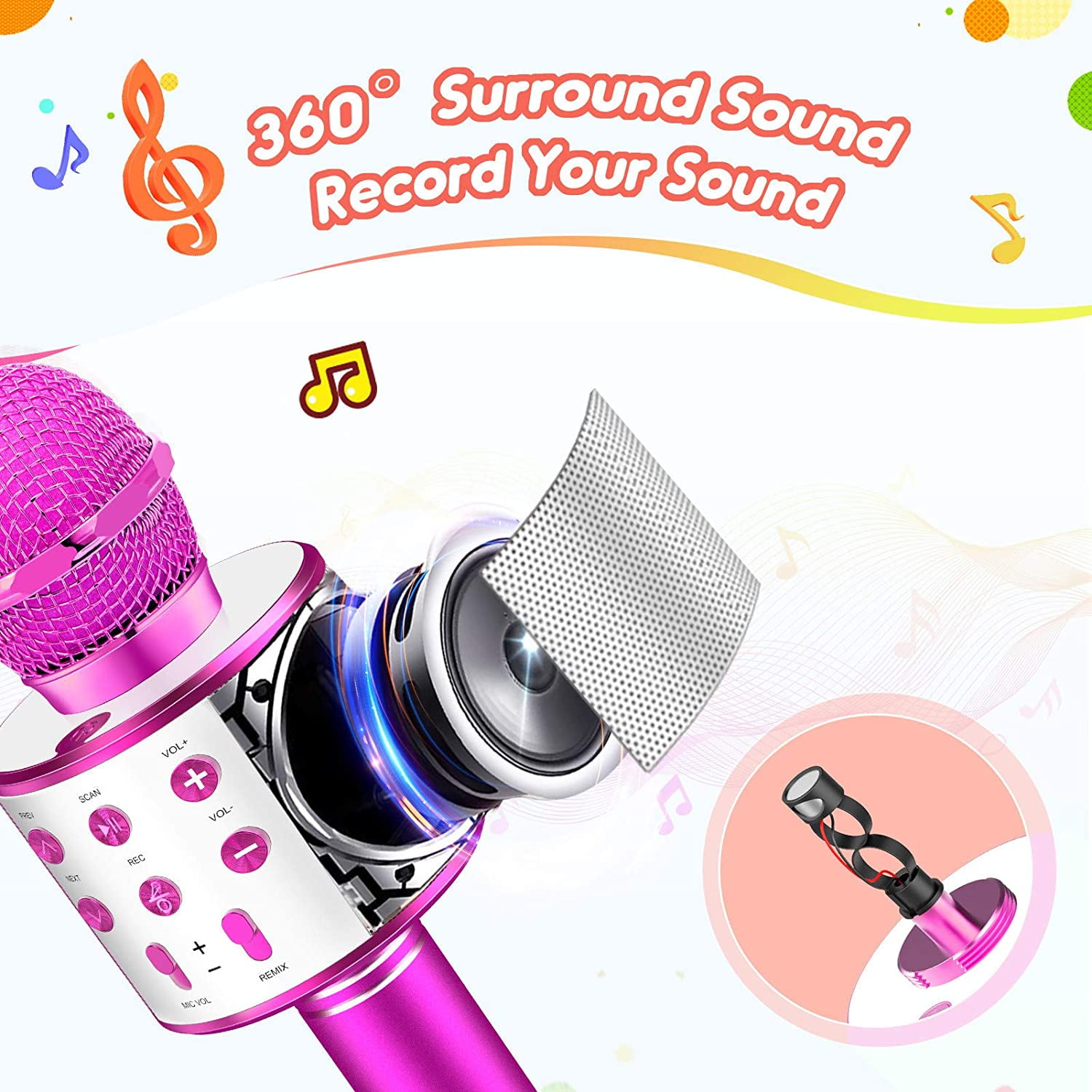 3 Pack Microphone En Mousse Enfant Accessoire De Jouet Pour Enfants