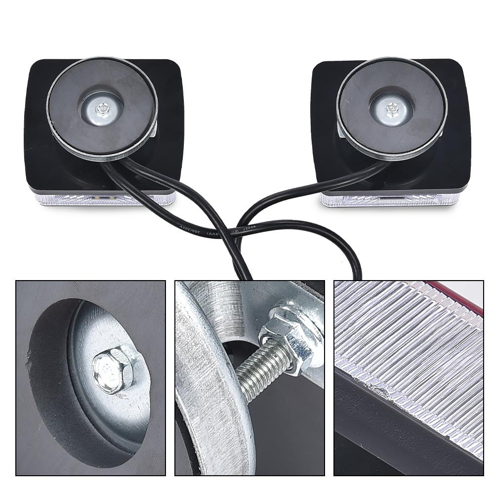 CROSSDESIGN Light  Magnetic LED Trailer Towing Light Kit 24ft Cable with 7 Pin Plug Fit for most USA 5 wire systems standard 12V trailer