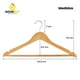thumbnail image 2 of Ganchos de Madera Premium, Set de 30, con Gancho Giratorio 360° en Acero Inoxidable, Barra Antideslizante, Ideal para Ropa Pesada, 2 of 9
