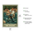 thumbnail image 2 of New Zealand - For the Worlds Best Sport - Trout Fly Fishing Angler - Vintage Travel Poster by Maurice Alec Poulton c.1936 - Master Art Print (Unframed) 13in x 19in, 2 of 4