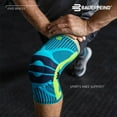thumbnail image 3 of Bauerfeind Sports Knee Support - Knee Brace for Pain Relief and Stabilization - Patellar Knee Pad for Enhanced Support - Targeted Compression - Lightweight & Durable (Black/Bl, 3 of 5