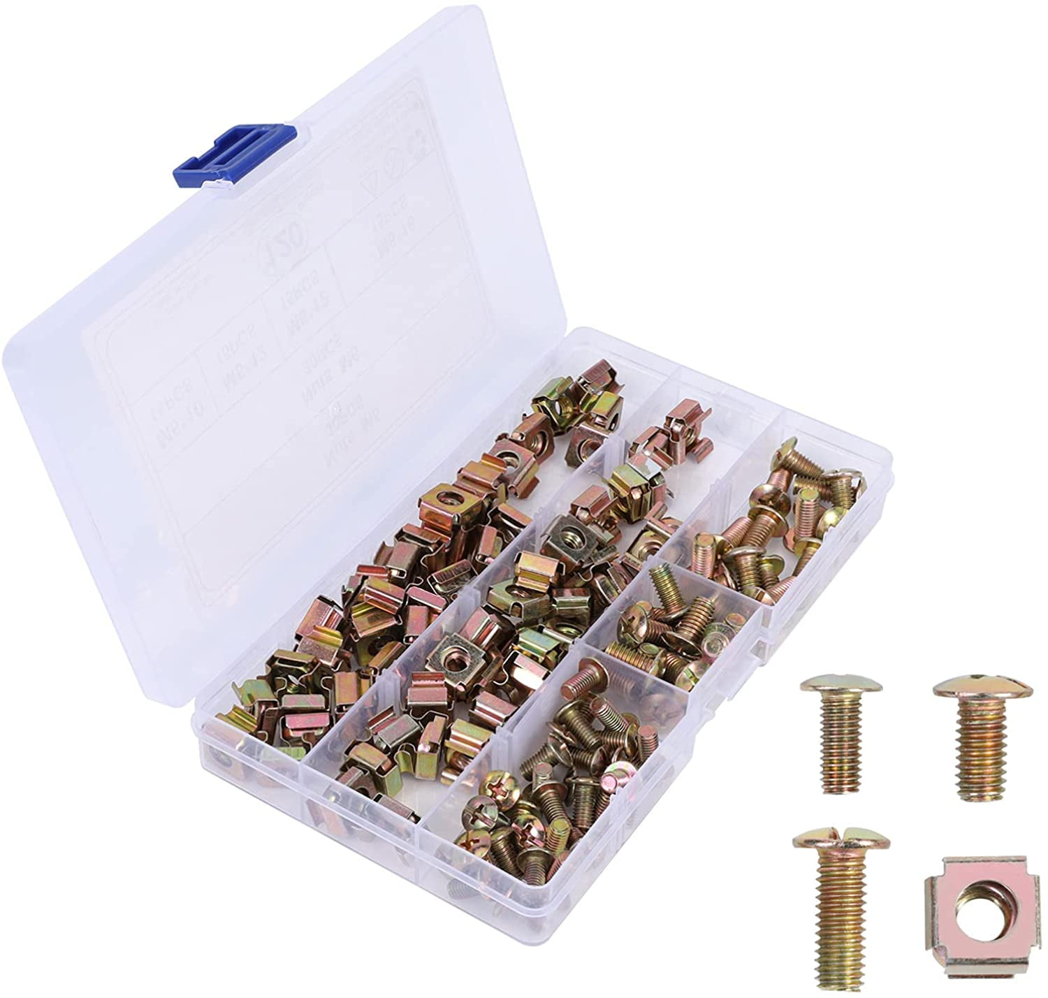 ZC5HAO 120pcs/ Box Square Nuts Kit Metric Coarse Thread Nut Machine