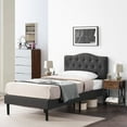 thumbnail image 2 of VECELO 3-Piece Bedroom Sets Upholstered Bed Frame and 2 Nightstand, 2 of 6