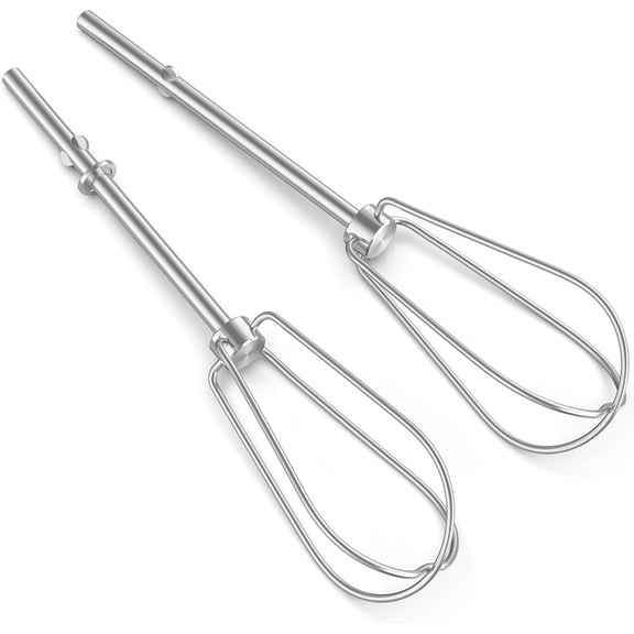 Hand Mixer Beaters for KitchenAid, Fits W10490648 KHM2B, 2 Pack | Stainless steel turbo beaters, fits KitchenAid KHM2B KHM3 KHM5 KHM7 KHM9 series hand mixers, replaces W10240913 AP5644233