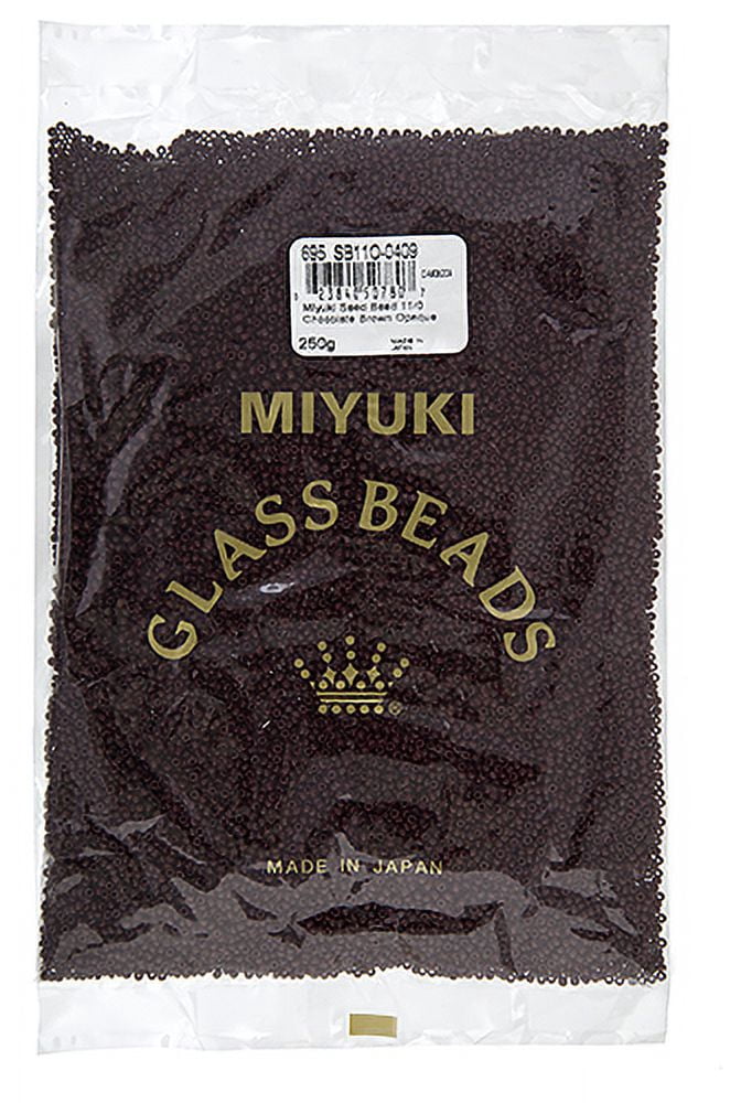 Miyuki Glass Seed Beads 11/0 (250g) DB0409 Opaque Chocolate Brown Bead
