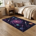 thumbnail image 2 of ODIKA 5'x7' Ultra-Soft Area Rug, Spiral Nebula Comets Planets Orbiting Stars Cosmic Map Galaxy Flowing Dynamic None Washable, Bare feet friendly, Silk-Touch for Bedroom Home office, 2 of 7