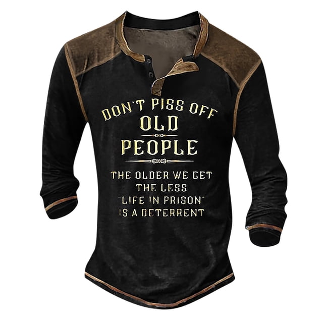 Men's Shirt T-Shirts Graphic Cartoon Clothing 3D Print Casual Wear Long Sleeve Printed Fashion Design ComfortableL