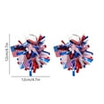 thumbnail image 3 of JoyMoreHome 4th of July Earrings for Women Patriotic American USA Flag Earrings Lightweight Red White and Blue A pair of Hoop Firework Earrings, 3 of 6