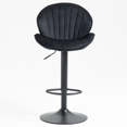 thumbnail image 4 of Modern Bar Stools Set of 2, Adjustable Barstools with Back 360° Rotation and Footrest, Ergonomic Design, Counter Height Bar Chairs for Kitchen Island, Black, 4 of 6