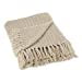 thumbnail image 3 of DII Collection Zig Zag Throw Coton Tissé Moderne, 50x60, Pierre, 3 of 15