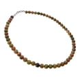 thumbnail image 2 of Tibetan Silver Women's Strand Necklace Jasper Gemstone Beaded Jewelry Gifts for Her 18.5", 2 of 7