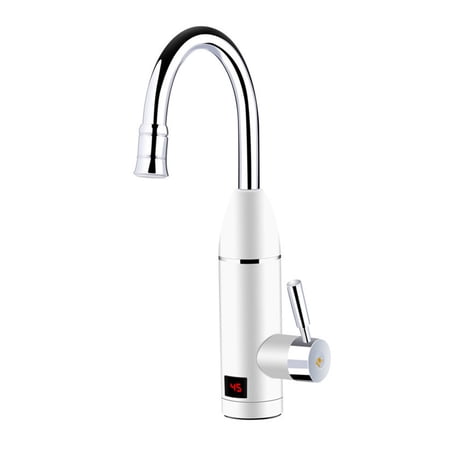 110V Hot Water Heater Faucet, 3000W Tankless Water Heater, Fast Heating Electric Heater Faucet, Rotatable Tap Water Faucet with LED Digital Display for Kitchen Bathroom (US Plug )