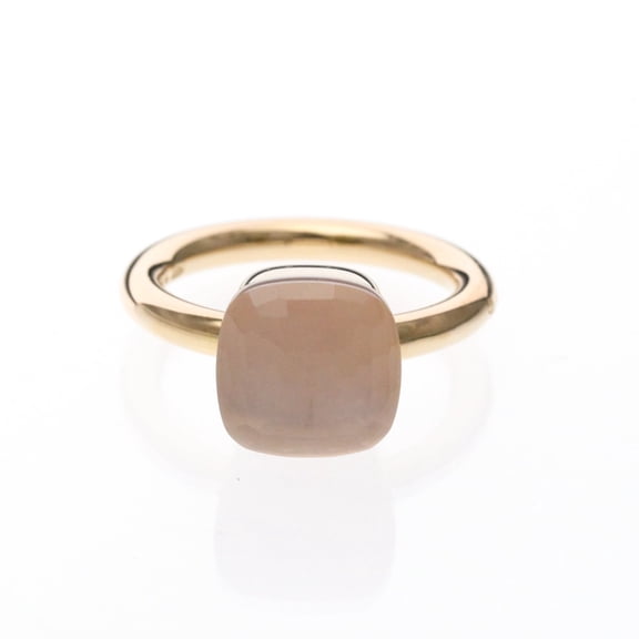 Pre-Owned Pomellato Nudo Classic Ring Pink Gold (18K),White Gold (18K) Fashion Quartz... (Good)