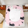 thumbnail image 5 of Feelyou Kawaii Cat Kitten Full Size Sheets for Kids, Cartoon Animal Lover Bed Sheets, Girly Pink Cartoon Sheet Sets, Ultra Soft Bedroom Decor, 4-Piece, 5 of 7