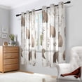 thumbnail image 2 of Yayeee Window Curtains Light Filtering 63"x52" Grommet Panel Pair Home Living Room Decor, Light Gray Bears, 2 of 7
