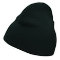thumbnail image 2 of Give Thanks Embroidered Knitted Long Beanie - Black OSFM, 2 of 5