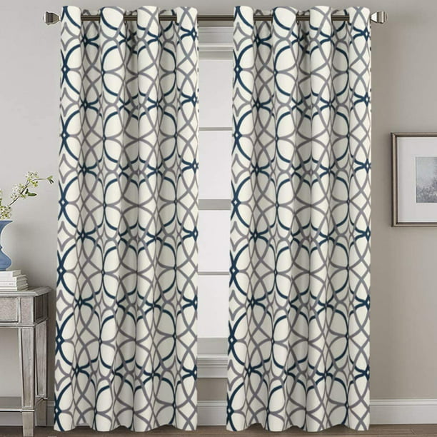 Blackout Curtains 108 Inches Long, Large Grommet Blackout Curtains For Living Room