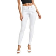 Hybrid & Company Women's Hyper Ultra Stretch Comfy Skinny Pants,WHITE M