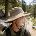 thumbnail image 4 of FEOLGEHLY Solar Fan Hat, Solar Powered Fan Hat, Solar Fan Hats For Men, USB Charging and Solar-Powered Fan Hat for Men, for Hiking Fishing Travel (Khaki), 4 of 10