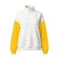 thumbnail image 6 of Jsaierl 1/4 Zip Sweatshirts for Women Plus Size Color Block Collared Sweatshirt Oversized Sweater Soft Long Sleeve Shirts Early Fall Fashion S-2XL, 6 of 6