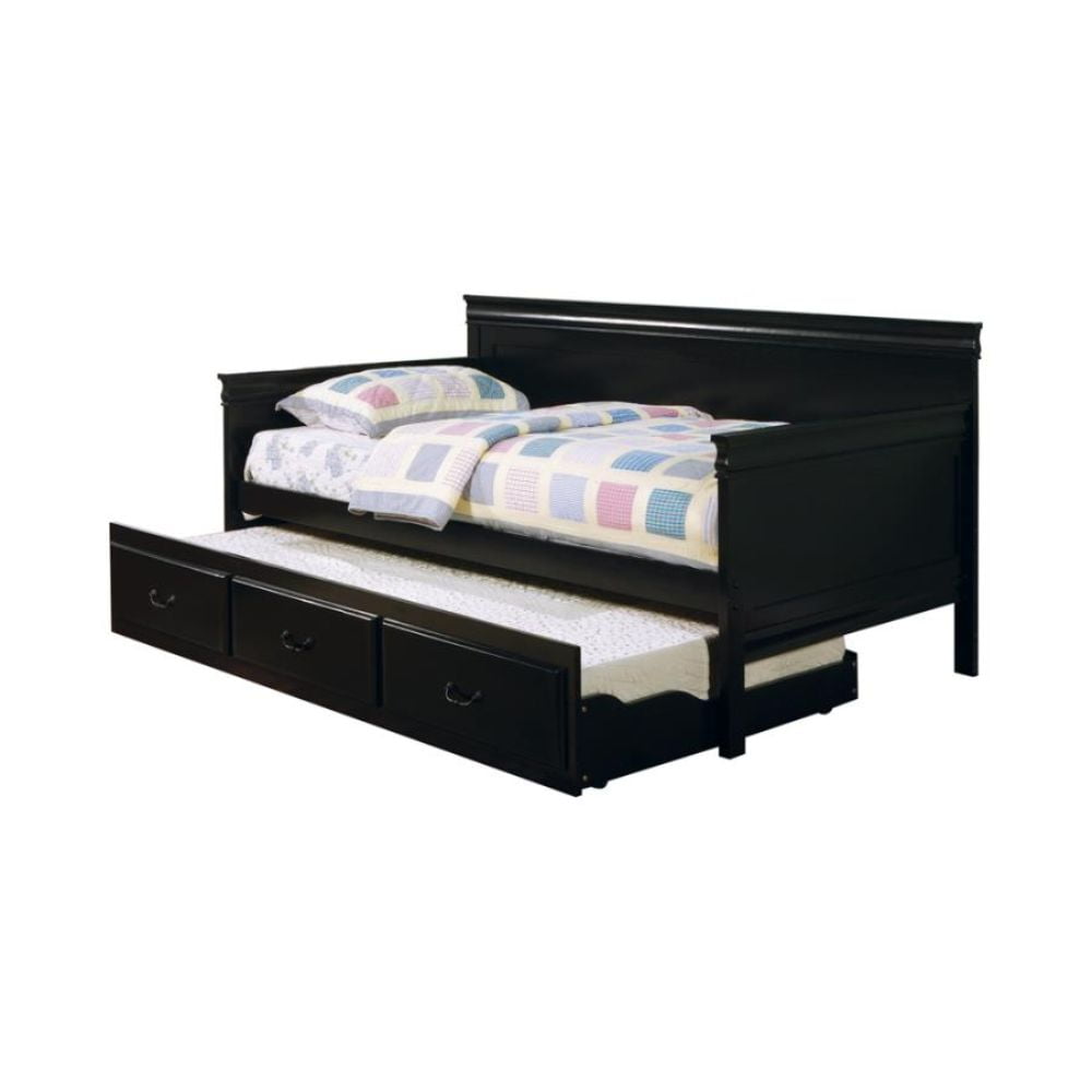 Twin Day Bed with Trundle Black