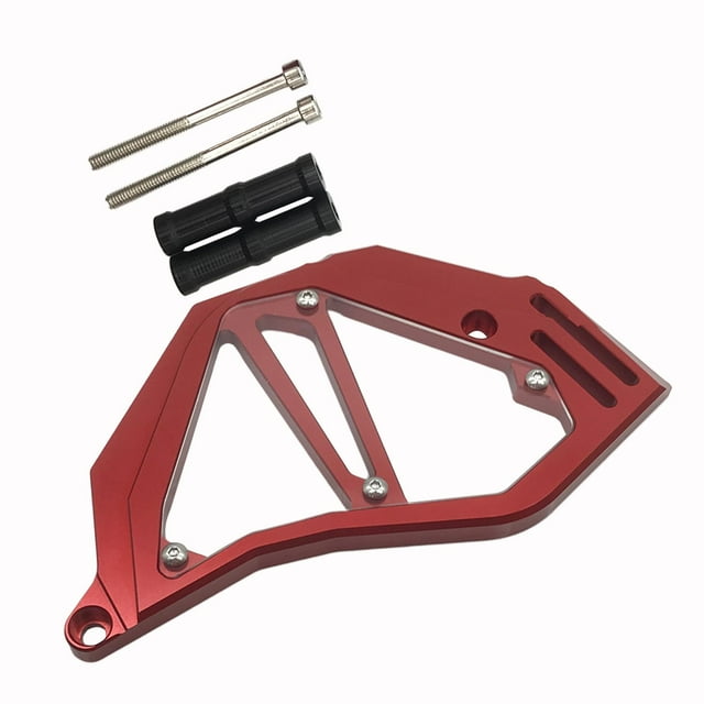 Cubierta protectora de cadena de piñón delantero de aluminio CNC rojo
