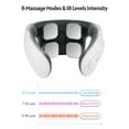 thumbnail image 2 of Amdohai Portable Electric Neck Massager Cervical Massager for Neck Relaxation Pain Heating Therapy 6 Massage Modes 18 Levels Intensity 15min Timing Built-in Rechargeable Battery Voice Broadcast Rem, 2 of 7