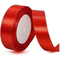 thumbnail image 1 of Satin Ribbons Red 20 mm Wide, 22 Metres Gift Ribbon for Gift Wrapping, DIY Crafts, Bouquets（red）, 1 of 4