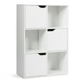 Costway 6 Cube Bookcase Wood Bookcase Storage Shelves Room