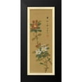 thumbnail image 2 of Unknown 8x14 Black Modern Framed Museum Art Print Titled - Oriental Floral Scroll V, 2 of 5