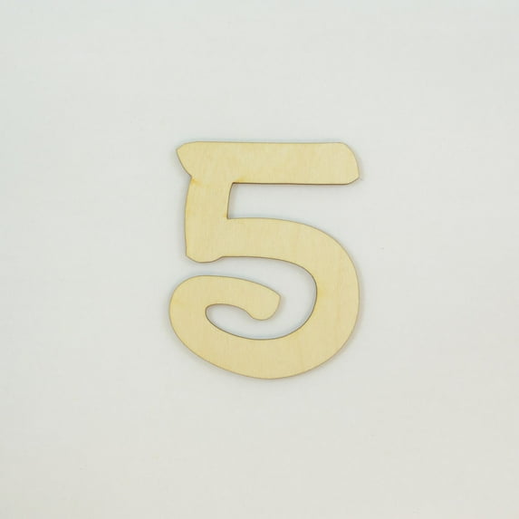 1 Pc, 6 Inch X 1/4 Inch Thick Walt Disney Numbers 5 For Kids Rooms & Childrens Craft Projects