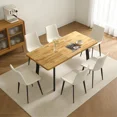 thumbnail image 6 of 47.4"-63.2" Extendable Dining Table Set for 4-8 People,7 Piece Large Kitchen Table Set with 6 Chairs for Farmhouse, Dining Room,Living Room, 6 of 10