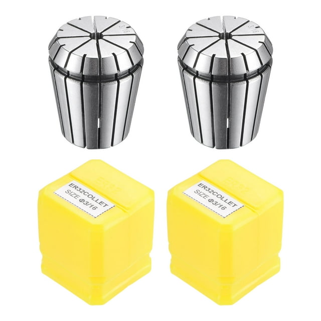 Unique Bargains ER32 Spring Collet, 3/16' Chuck for CNC Engraving Machine Lathe Milling Tool 2 Pack