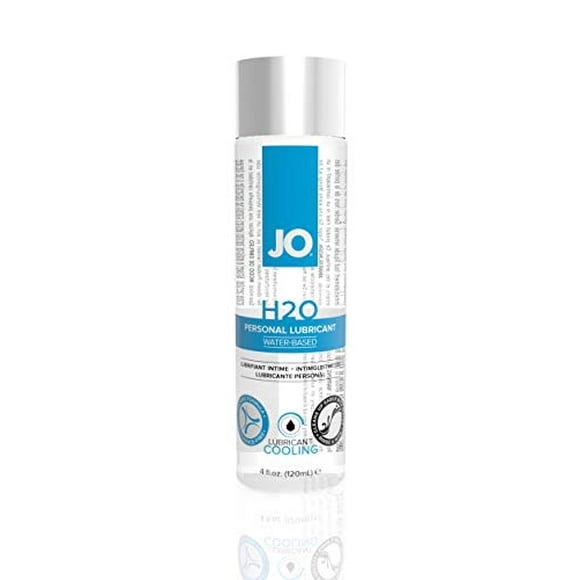 JO H2O Water Based Cooling Personal Lubricant, 4 Ounce Lube for Men, Women and Couples (Free of Glycerin and Fragrance)
