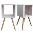 thumbnail image 3 of Juego De Burós Smart Hogare Mesas De Noche Blanco Repisa Ajustable, 3 of 6