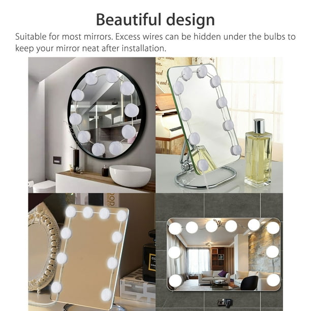 EEEkit 14 Bulbs Hollywood Style LED Vanity Dimmable Mirror Lamp Lights Kit for Makeup