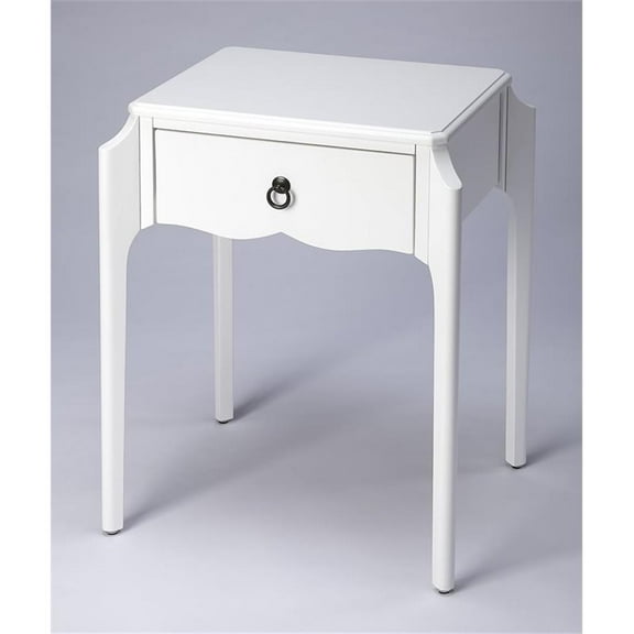 Beaumont Lane Metropolitan Living Glossy Nightstand in White