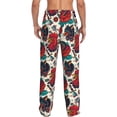 thumbnail image 3 of Uemuo Chicken Pattern Men's Wide Leg Palazzo Lounge Pants with Pockets Light Weight Loose Comfy Casual Pajama Pants-Large, 3 of 9
