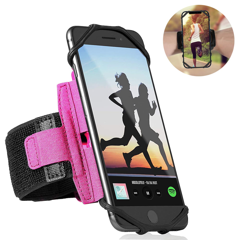 Yoga and Hiking Cycling 2Pcs/Pack Wrist Bag Forearm Band Cell Phone Holder for All Mobile Phone Wristband Pouch Bag with Key Card Cash Holder for Running Gym Workouts 