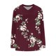 thumbnail image 5 of Heisall Women's Tops Spring Autumn 2025 New Arrival Long Sleeve V-Neck Loose Casual T-shirts with All-over Print Fashion, 5 of 5