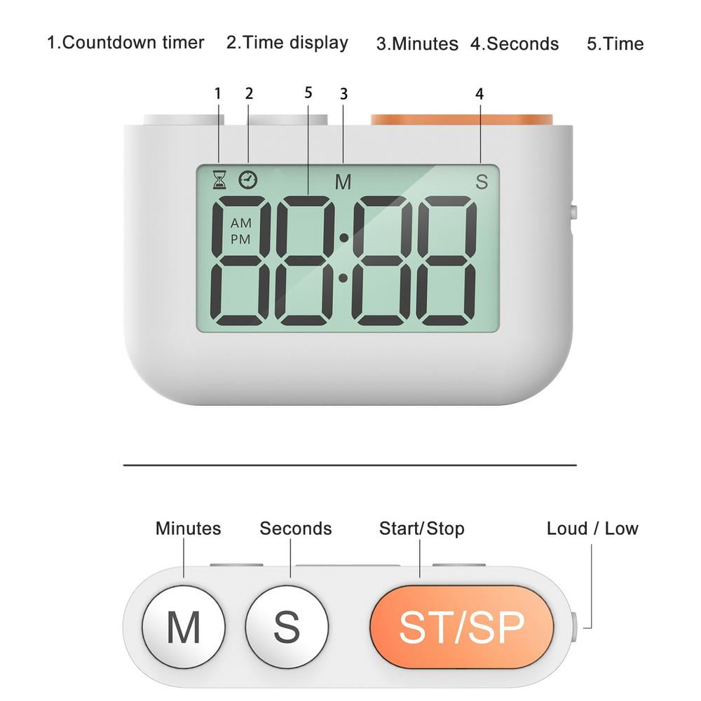 IMSHIE Digital Kitchen Timer with Large LED Display Small